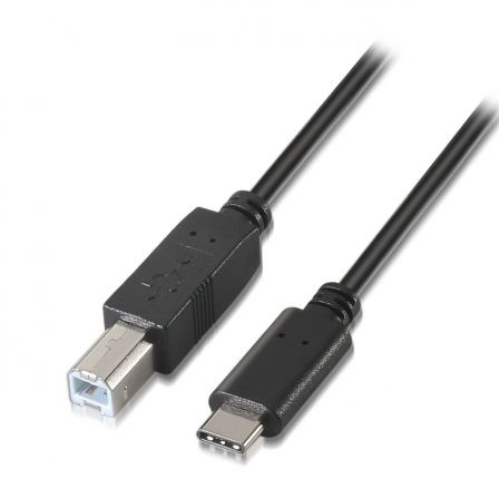 Aisens Cable USB 2.0 Impresora USB-C a USB-B 1m Negro